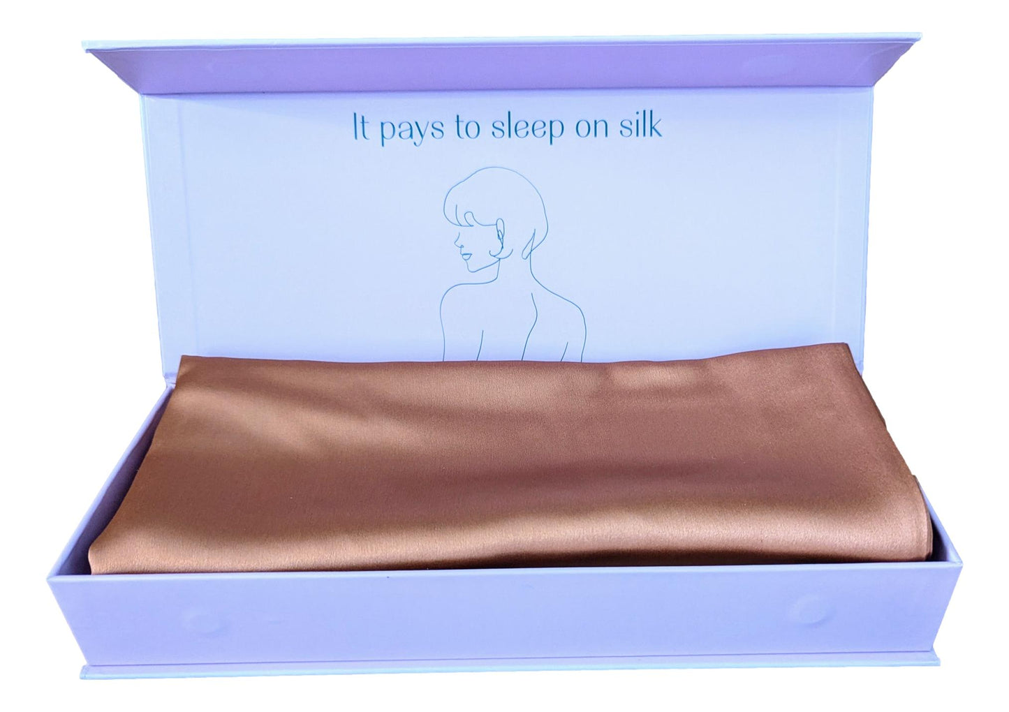 Mulberry Silk Pillowcase 19mm Copper Twin