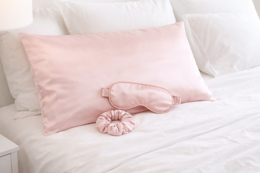 Gift Set- Silk Pillowcase, Eye Mask & Scrunchie