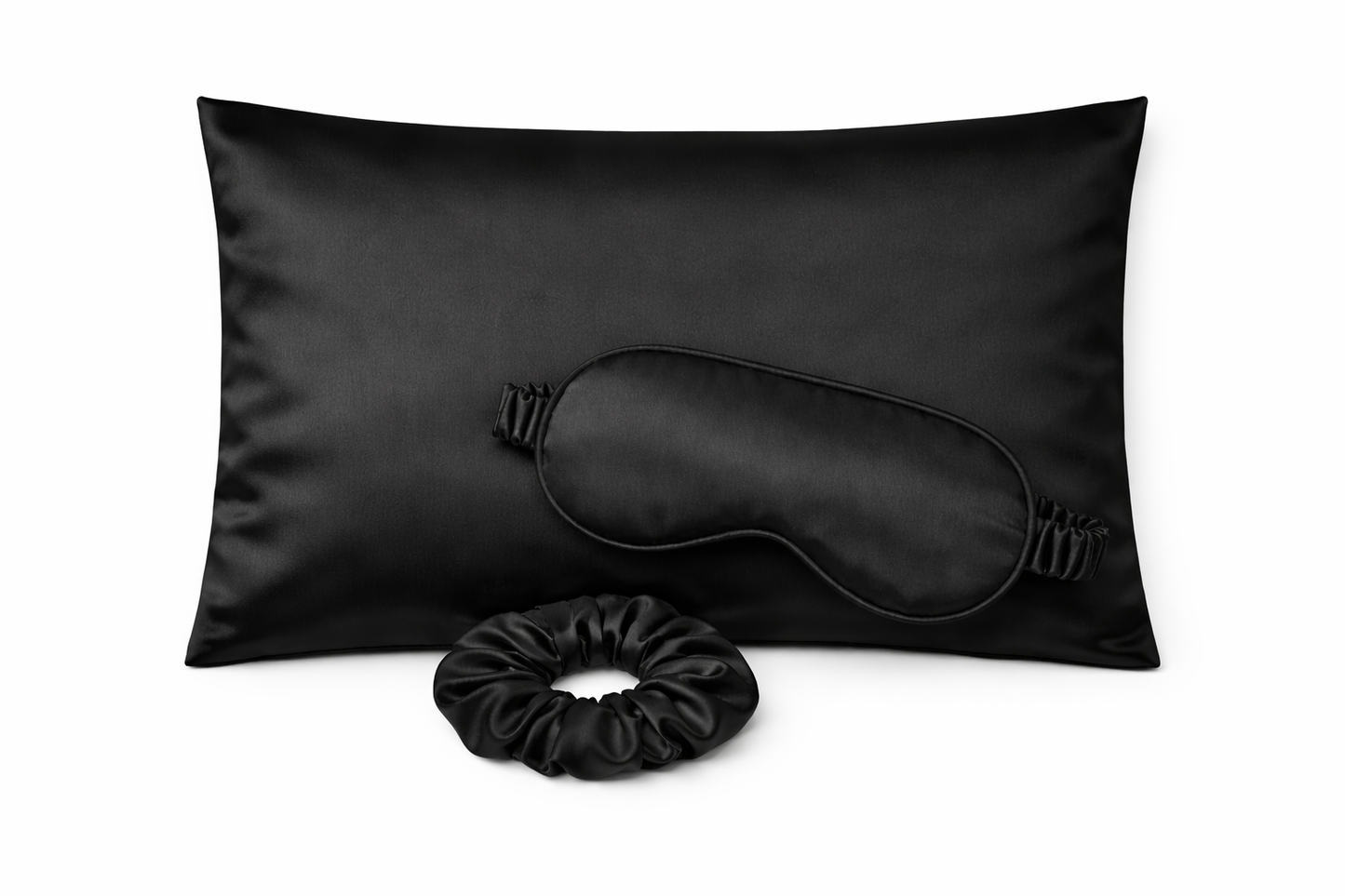 Gift Set- Silk Pillowcase, Eye Mask & Scrunchie