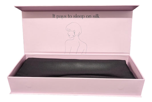 Mulberry Silk Pillowcase 22mm Charcoal Twin Set